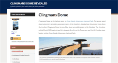 Desktop Screenshot of clingmansdomerevealed.com